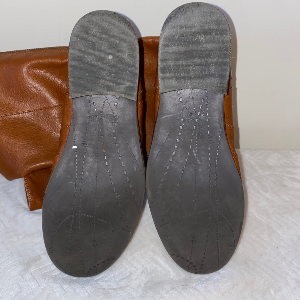 Dolce Vita Knee High Tall Tan Leather Boots 8 - Picture 9 of 10